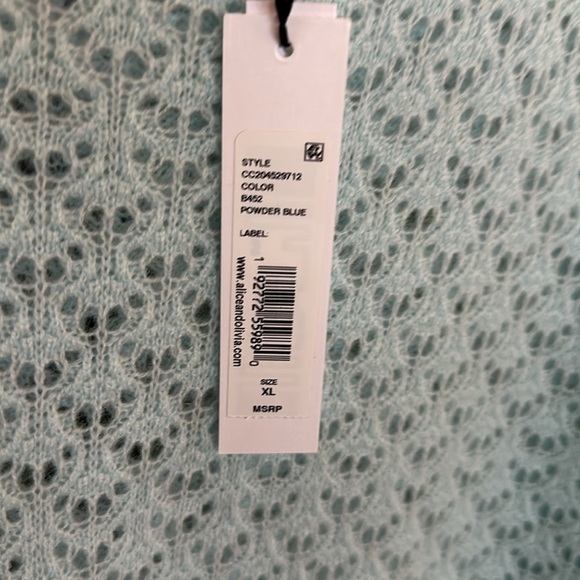 Alice & Olivia Saffi Pointelle Knit Cashmere Blend
Sweater size  XL —NWT - Picture 7 of 11